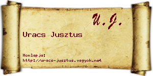 Uracs Jusztus névjegykártya